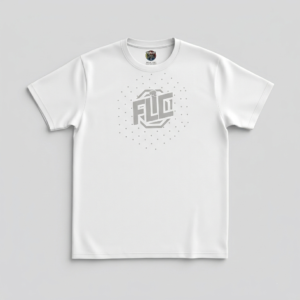 Playera blanca hexágono FLC